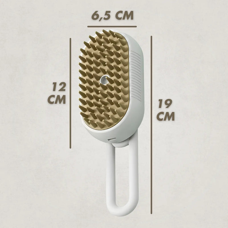 Escova removedora de pelos a Vapor 3 em 1