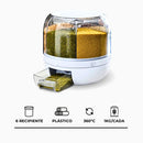 GrainSpin - Dispenser Giratório Automático para Alimentos