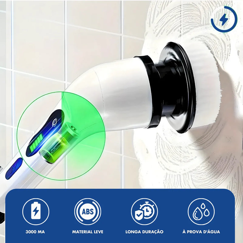 Escova de Limpeza Elétrica Multifuncional 9 em 1
