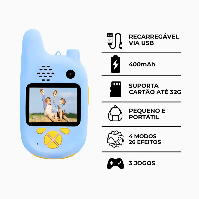 TalkCam Kids - Walkie Talkie com Câmera