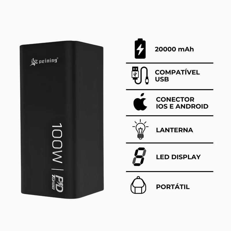 Power Bank UltraCharge 20.000mAh – Energia Portátil de Alta Performance