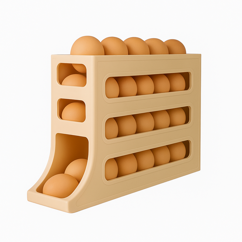 Organizador Para Ovos com Suporte Rolante