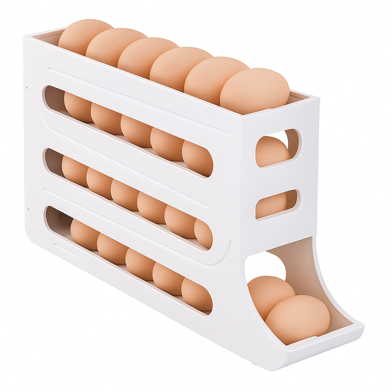 Organizador Para Ovos com Suporte Rolante