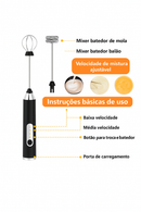 Mini Mixer Elétrico Portátil Recarregável
