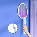 Raquete Elétrica Recarregável com Luz Ultravioleta – Mata Mosquitos 2 em 1