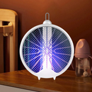 Raquete Elétrica Recarregável com Luz Ultravioleta – Mata Mosquitos 2 em 1
