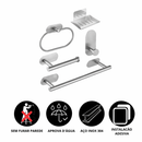 Kit Acessórios para Banheiro em Aço Inox