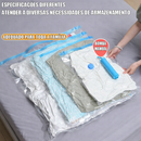 Kit 5 Sacos a Vácuo para Armazenamento com Bomba Manual