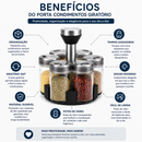 Porta Temperos Giratório em Inox 360°
