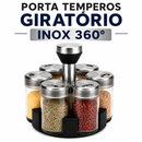Porta Temperos Giratório em Inox 360°