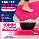 Tapete de Yoga Profissional Antiderrapante para Treinos (mar