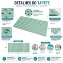 Tapete Banheiro Antiderrapante para Box (PRETO)