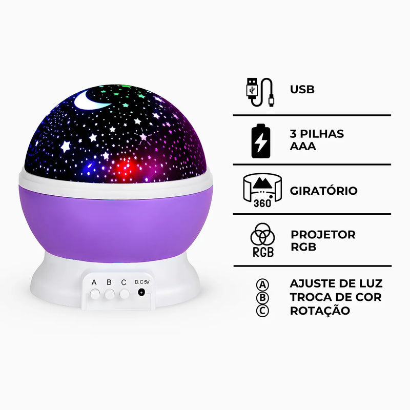 Luminária Projetor Estrela 360º